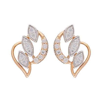 Leafy Radiance Lab Grown Diamond Earrings