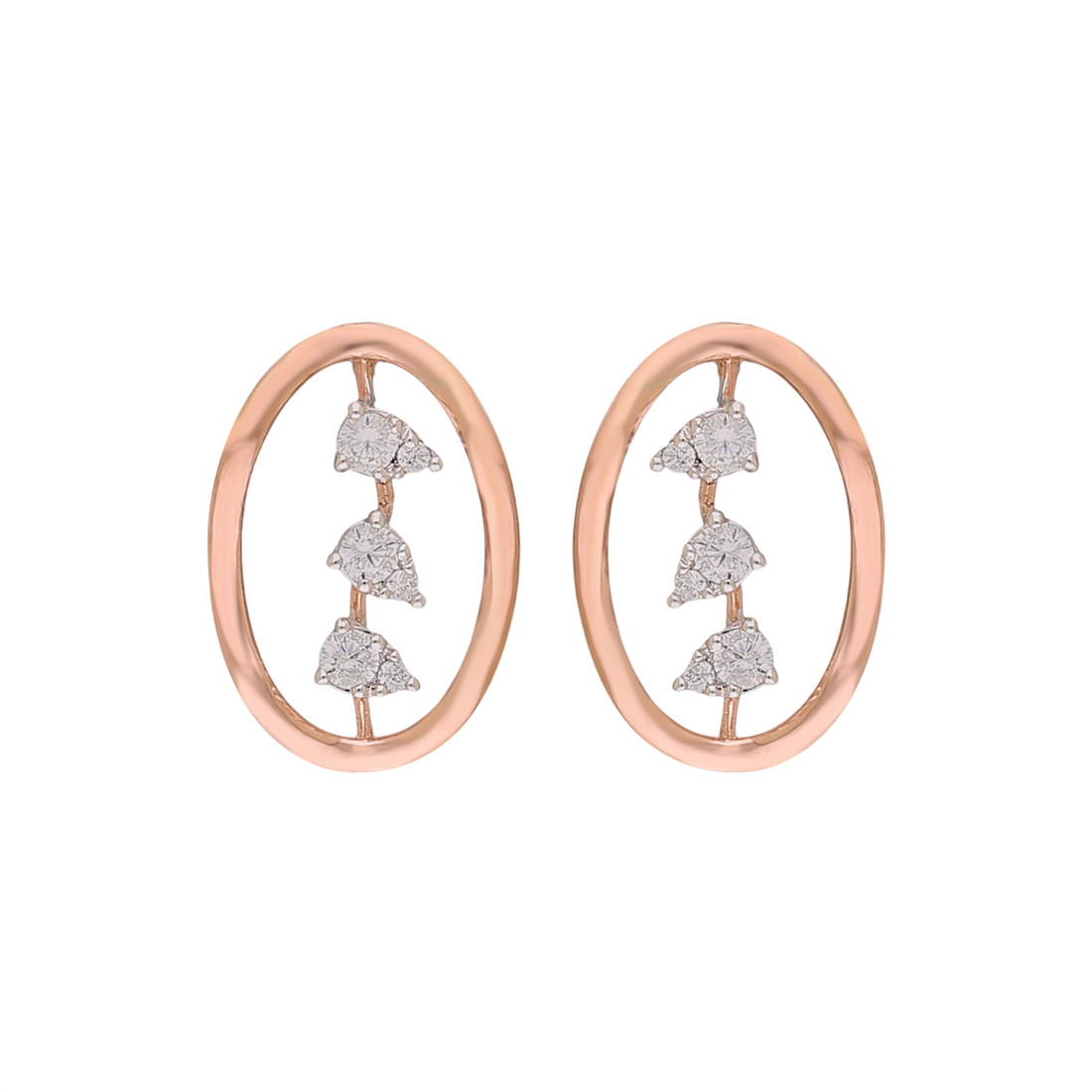 Trio Drop Lab Grown Diamond Earrings