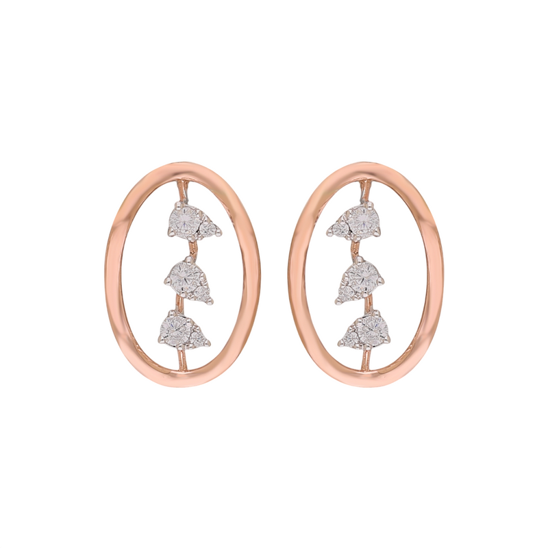 Trio Drop Lab Grown Diamond Earrings
