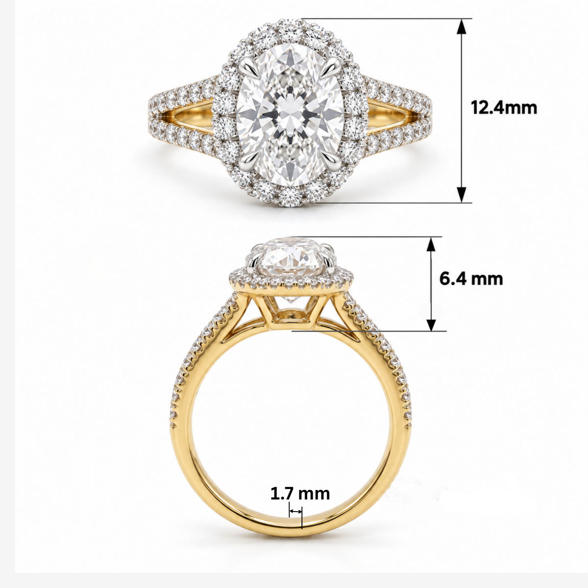 Devotion Halo Solitaire Lab Grown Diamond Ring