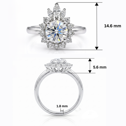 Rhapsody Crest Solitaire Lab Grown Diamond Ring