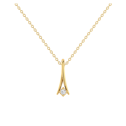 Regal Peak Gold Plated Lab Grown Diamond Pendant