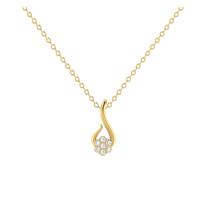 Cosmic Helix Gold Plated Lab Grown Diamond Pendant