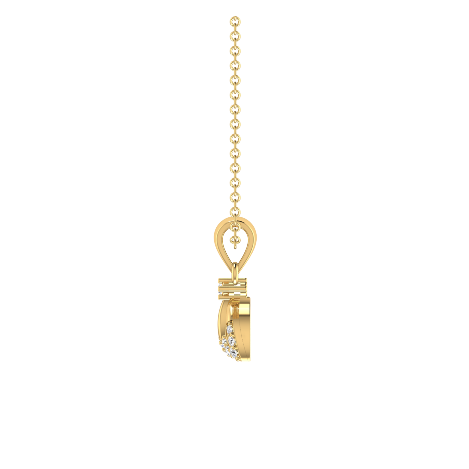 Soulmate Swirl Gold Plated Lab Grown Diamond Pendant