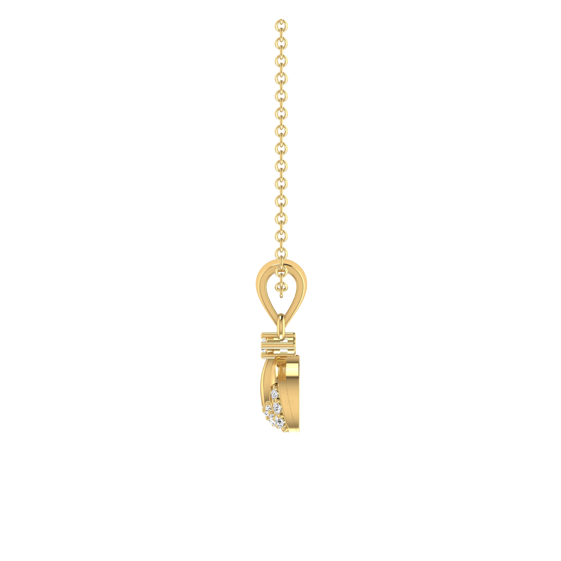 Soulmate Swirl Gold Plated Lab Grown Diamond Pendant
