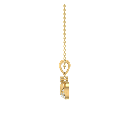 Soulmate Swirl Gold Plated Lab Grown Diamond Pendant