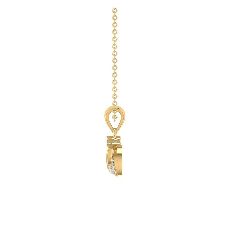 Soulmate Swirl Gold Plated Lab Grown Diamond Pendant
