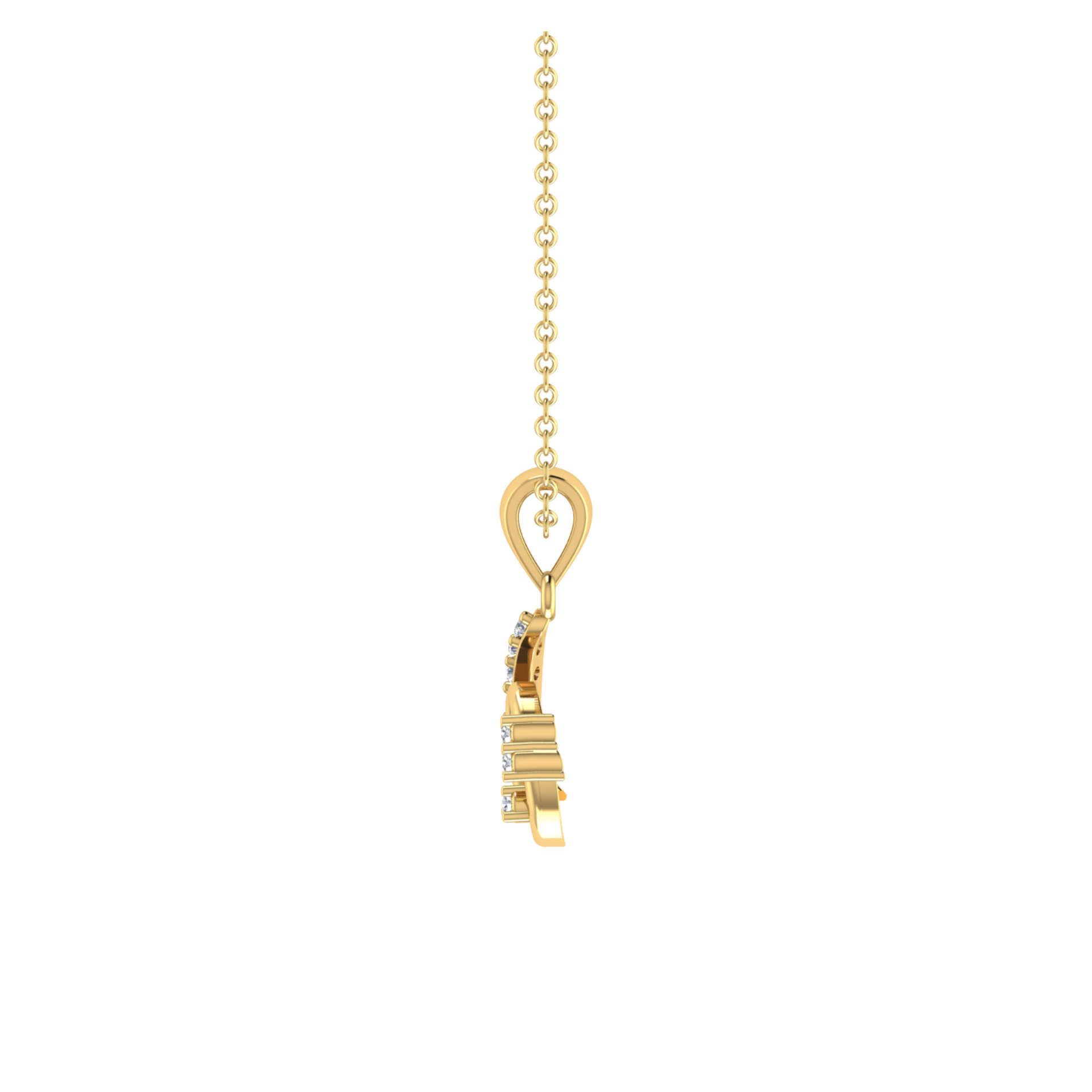 Cascading Echo Gold Plated Lab Grown Diamond Pendant