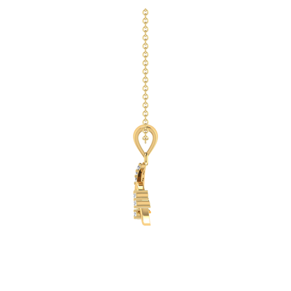Cascading Echo Gold Plated Lab Grown Diamond Pendant