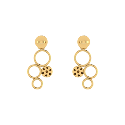 Echoing Circle Gold Plated Lab Grown Diamond Earrings