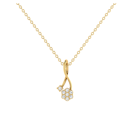 Zenith Flare Gold Plated Lab Grown Diamond Pendant