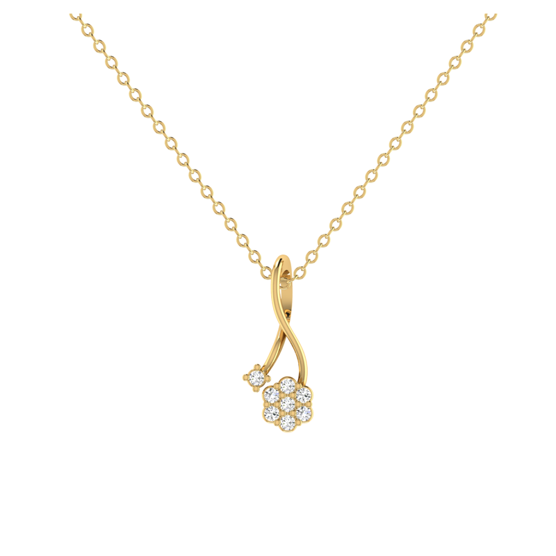 Zenith Flare Gold Plated Lab Grown Diamond Pendant