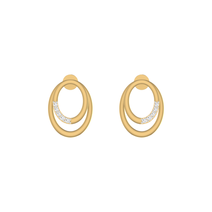 Nested Verve Gold Plated Lab Grown Diamond Earrings