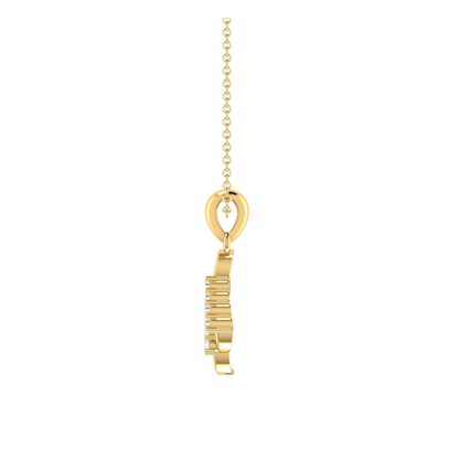 Zephyr Breeze Gold Plated Lab Grown Diamond Pendant