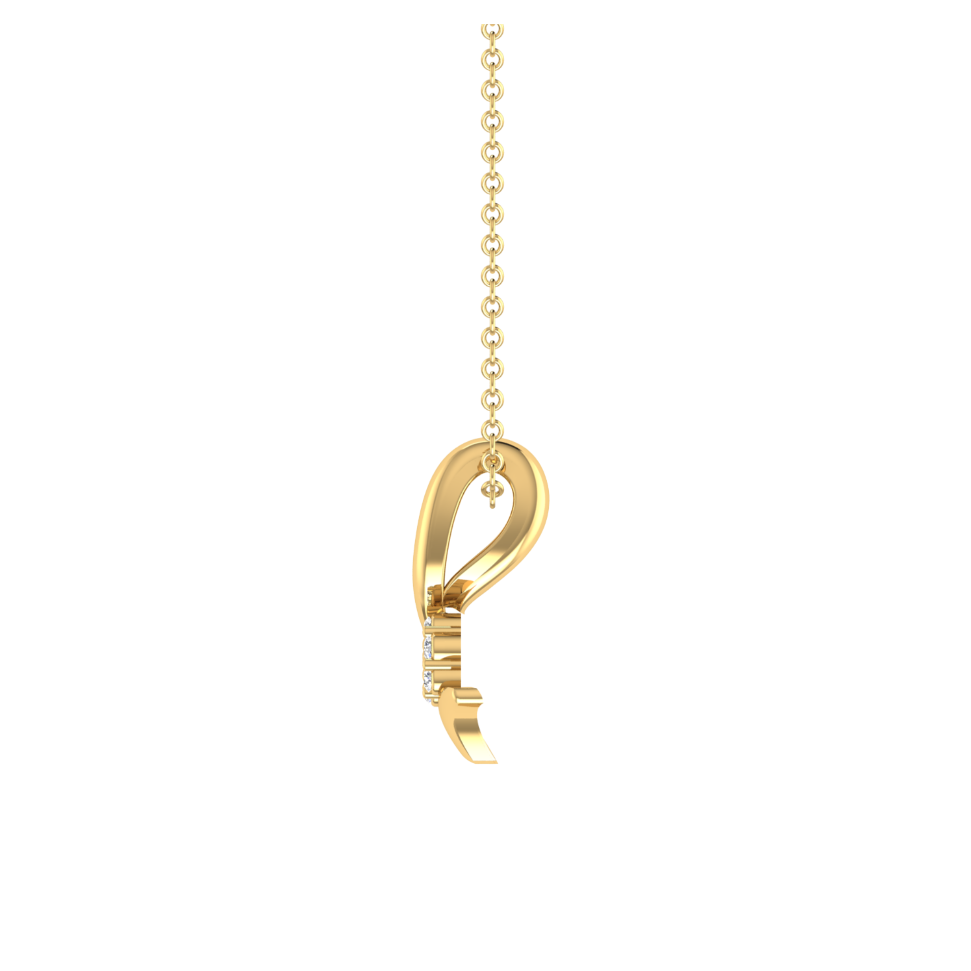 Cluster Floral Spire Gold Plated Lab Grown Diamond Pendant