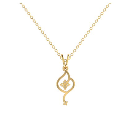 Stardust Cocoon Gold Plated Lab Grown Diamond Pendant