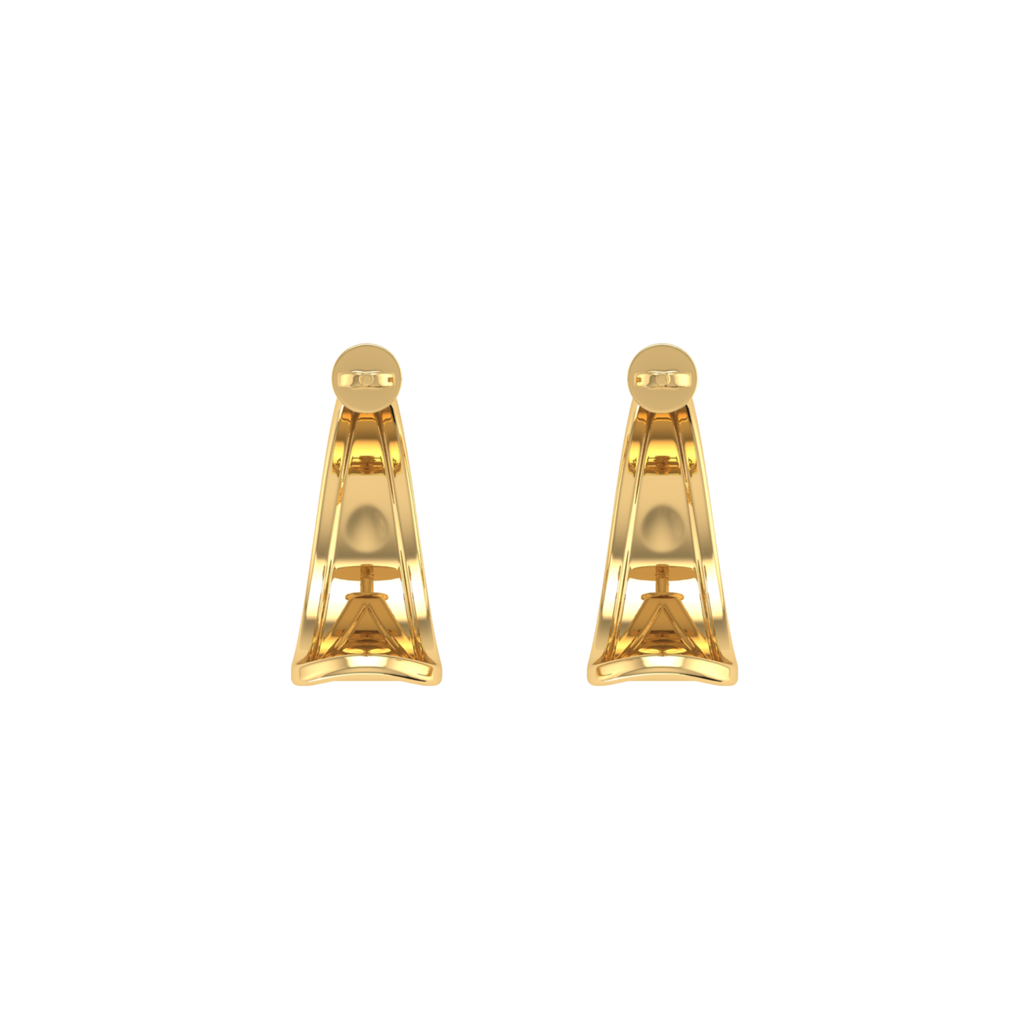 Tapered Nexus Gold Plated Lab Grown Diamond Earrings
