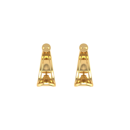 Tapered Nexus Gold Plated Lab Grown Diamond Earrings