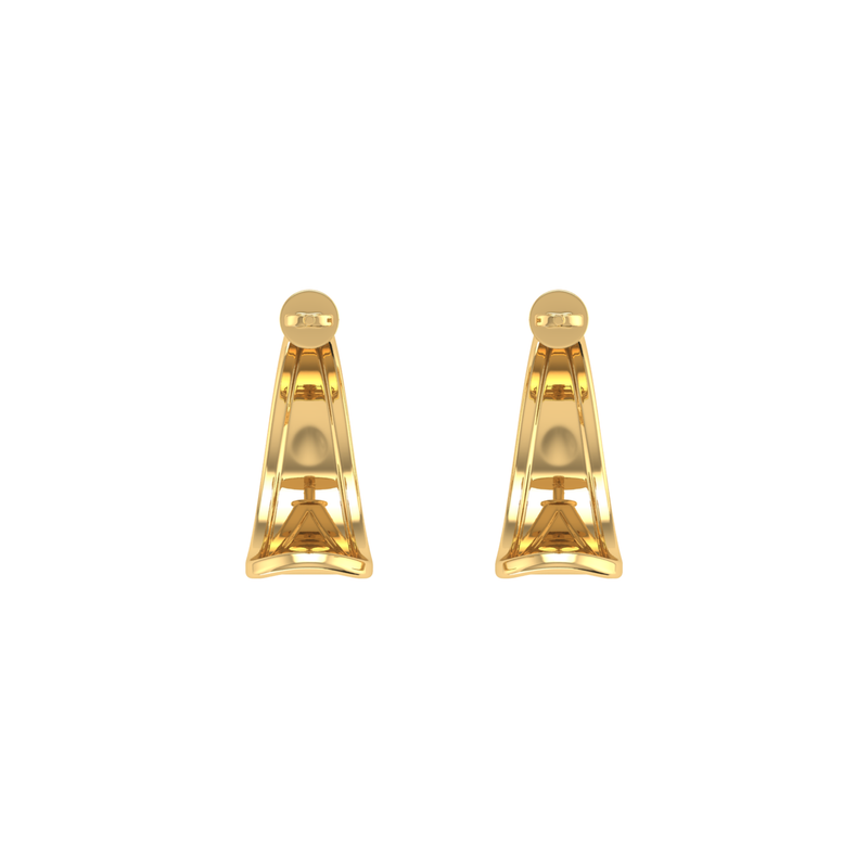 Tapered Nexus Gold Plated Lab Grown Diamond Earrings