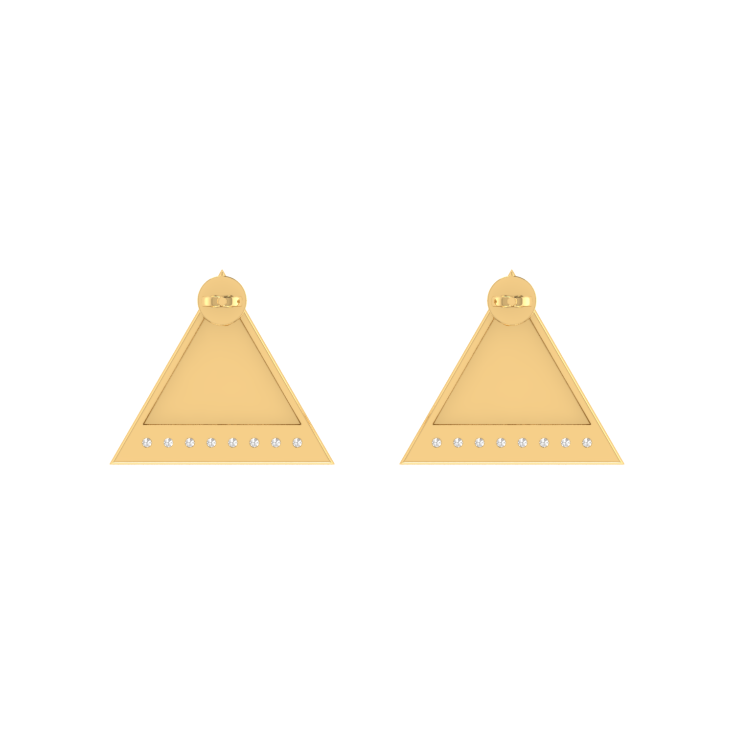 Lumina Triangle Gold Plated Lab Grown Diamond Earrings