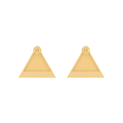 Lumina Triangle Gold Plated Lab Grown Diamond Earrings