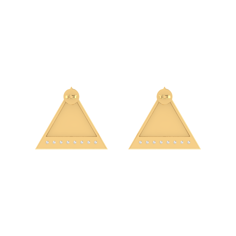 Lumina Triangle Gold Plated Lab Grown Diamond Earrings