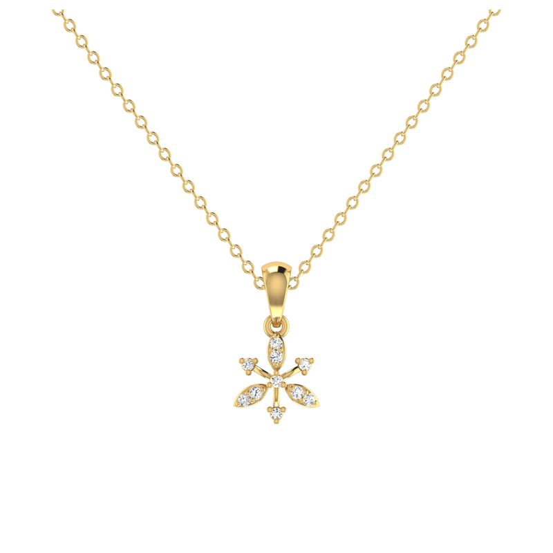 Gilded Snowflake Gold Plated Lab Grown Diamond Pendant