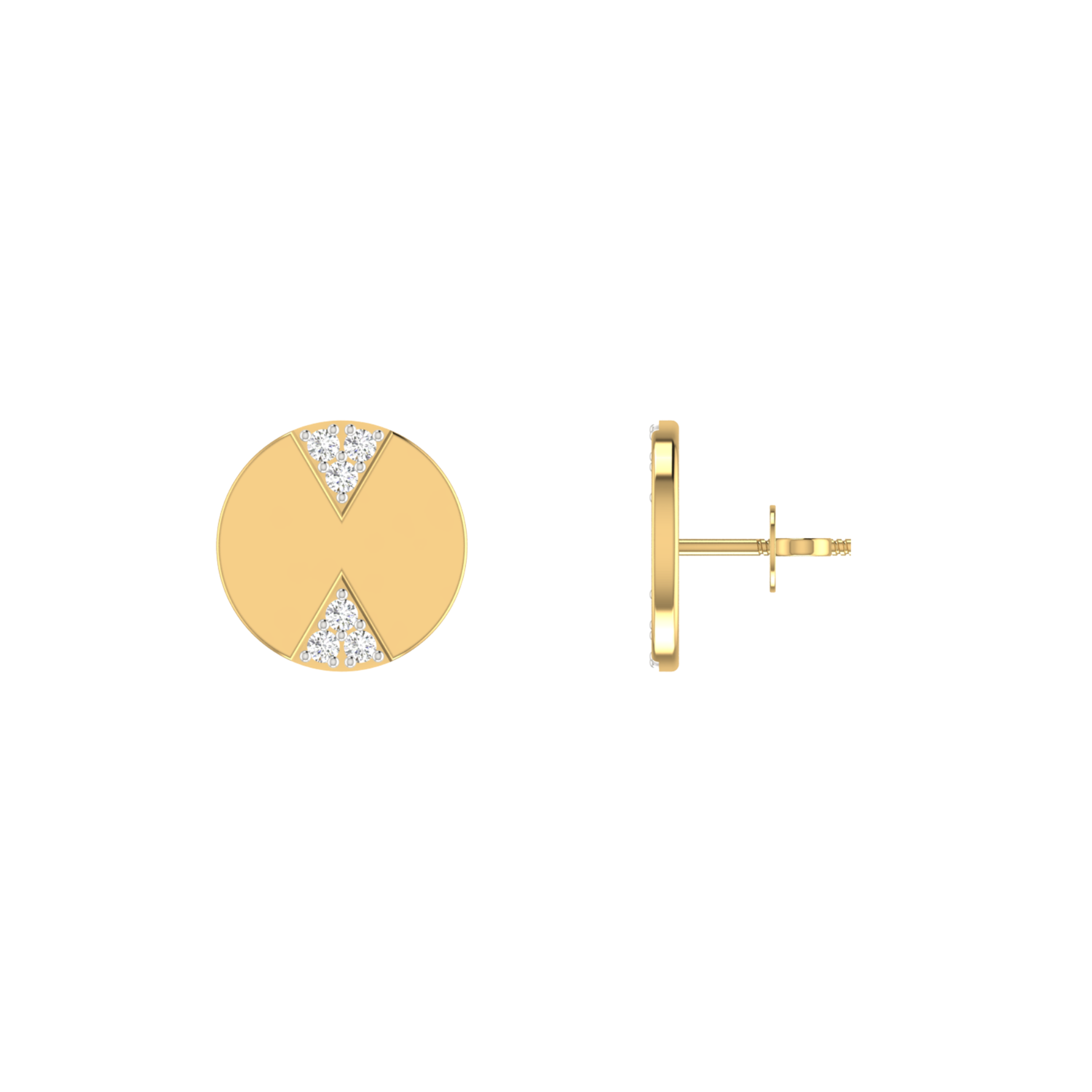 Opposing Aura Gold Plated Lab Grown Diamond Earrings