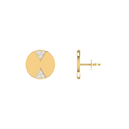Opposing Aura Gold Plated Lab Grown Diamond Earrings