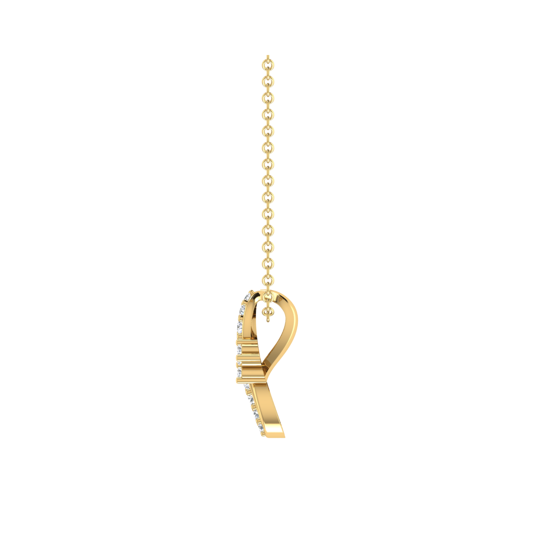 Spiraling Halo Gold Plated Lab Grown Diamond Pendant