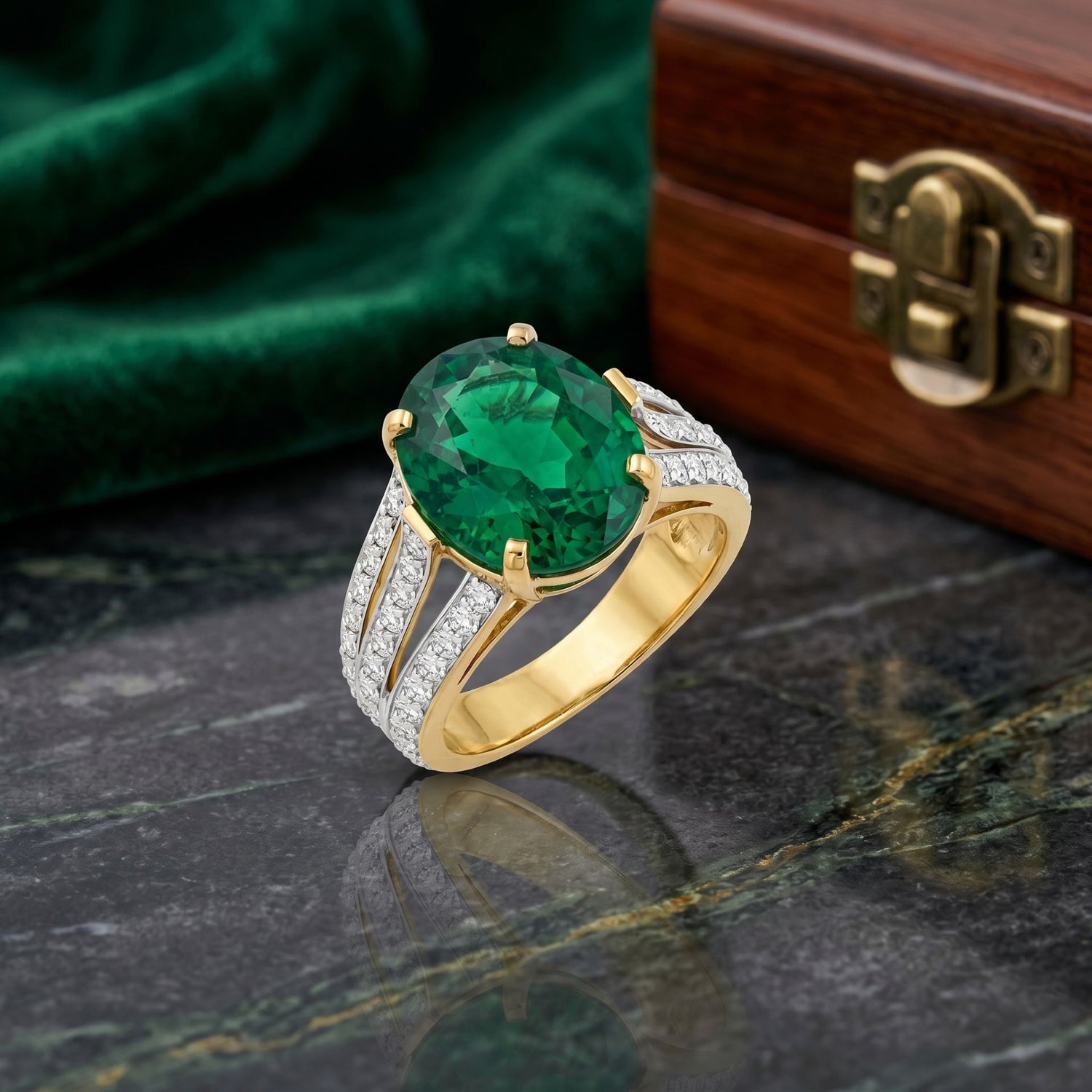 Aurelian Oval Lab Grown Gemstone Ring