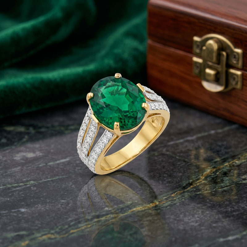 Aurelian Oval Lab Grown Gemstone Ring