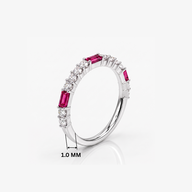 Morse Platinum Plated Lab Grown Diamond Ring