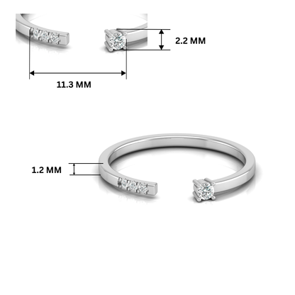 Binary Drift Platinum Plated Lab Grown Diamond Ring