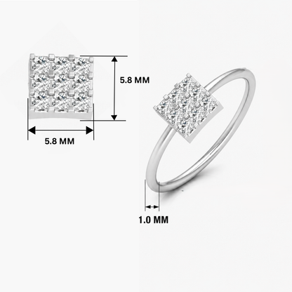 Matrix Platinum Plated Lab Grown Diamond Ring