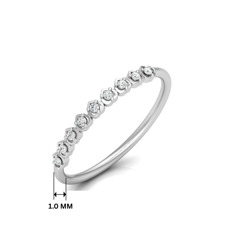 Heartbeat Platinum Plated Lab Grown Diamond Ring