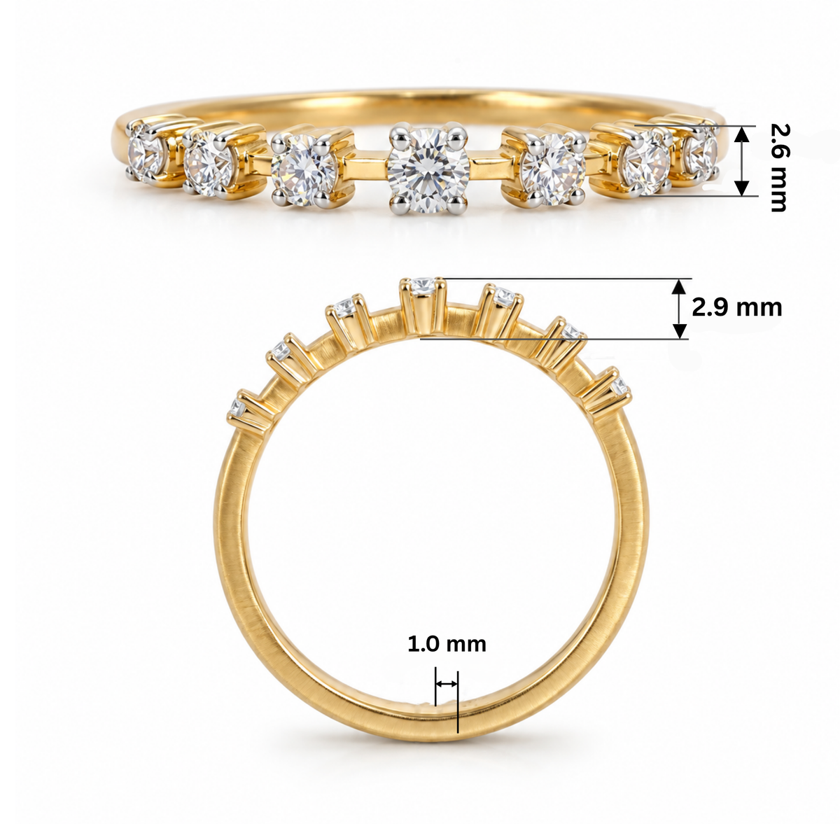 Starlight Line Lab Grown Diamond Ring