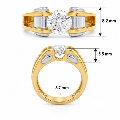 Liora Axis Solitaire Lab Grown Diamond Ring