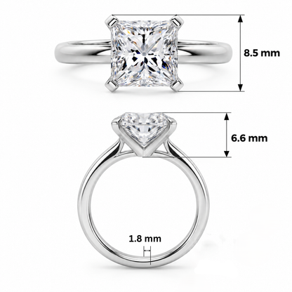 Slender Solitaire Lab Grown Diamond Ring