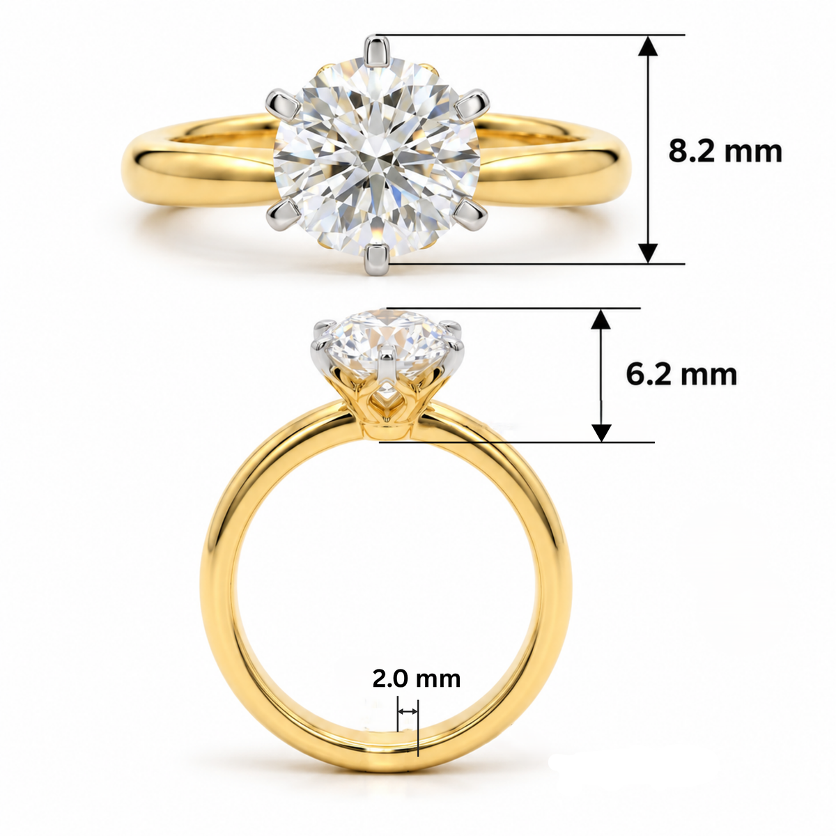 Royal Light Solitaire Lab Grown Diamond Ring