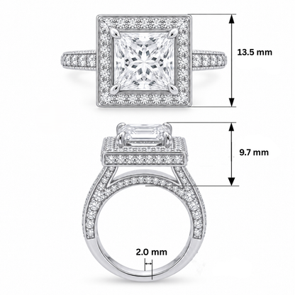 Sovereign Square Solitaire Lab Grown Diamond Ring