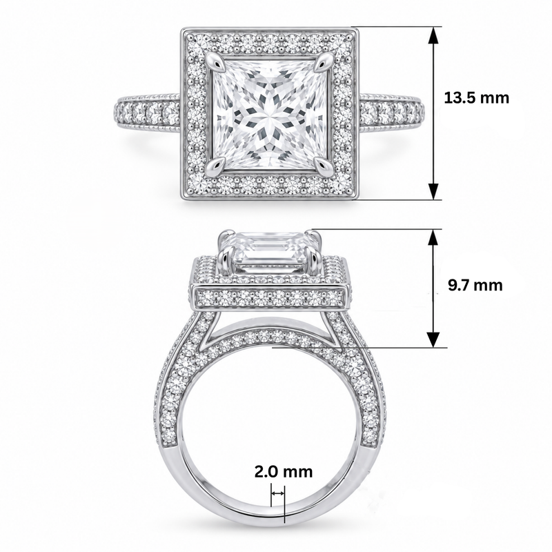 Sovereign Square Solitaire Lab Grown Diamond Ring