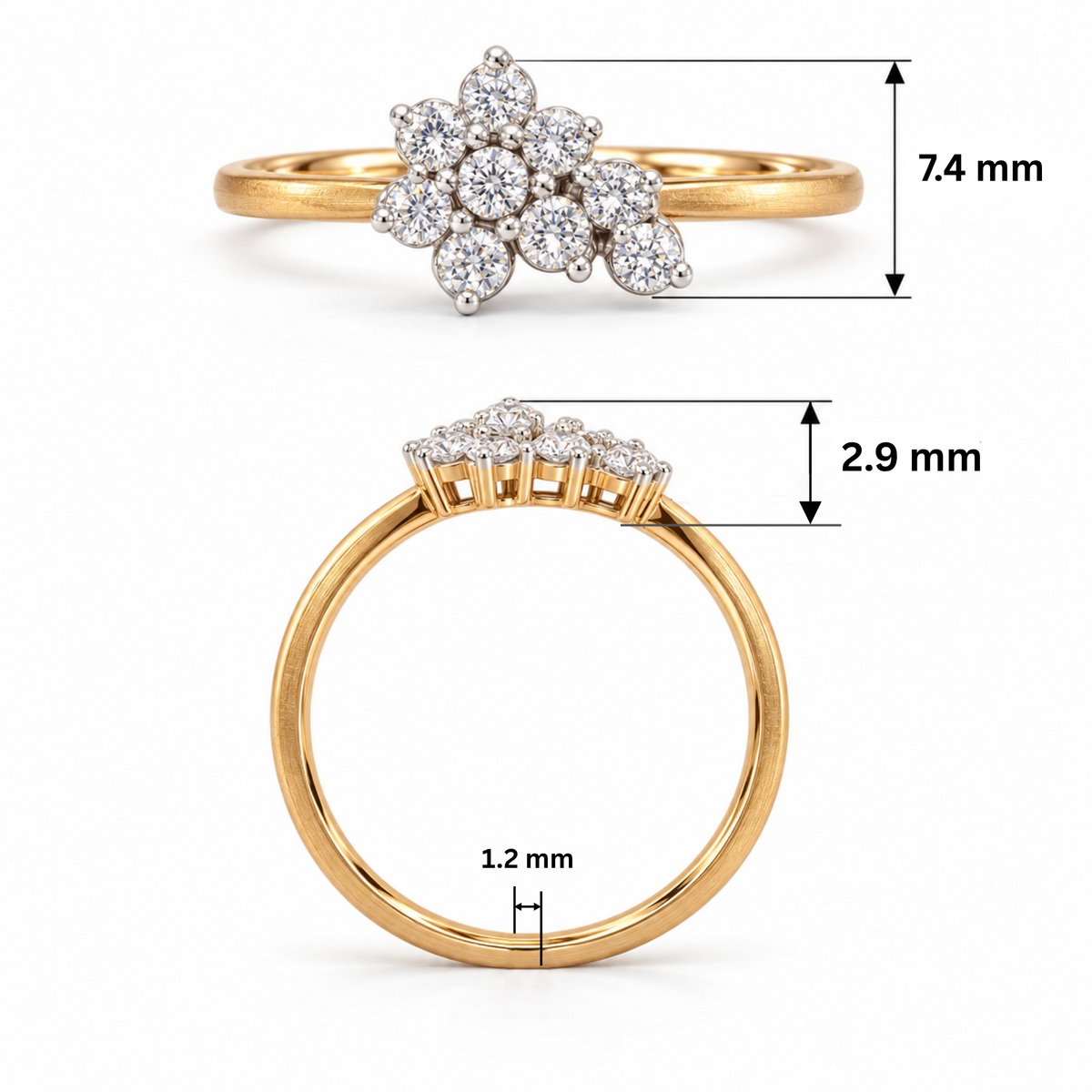 Evora Petal Lab Grown Diamond Ring