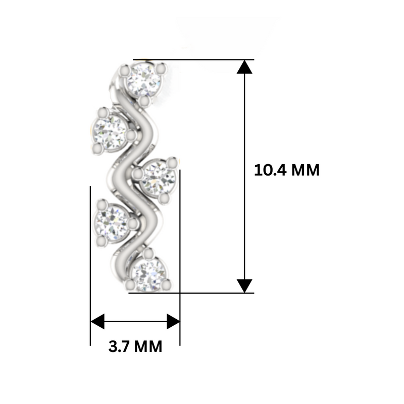 Kira Ripple Platinum Plated Lab Grown Diamond Pendant