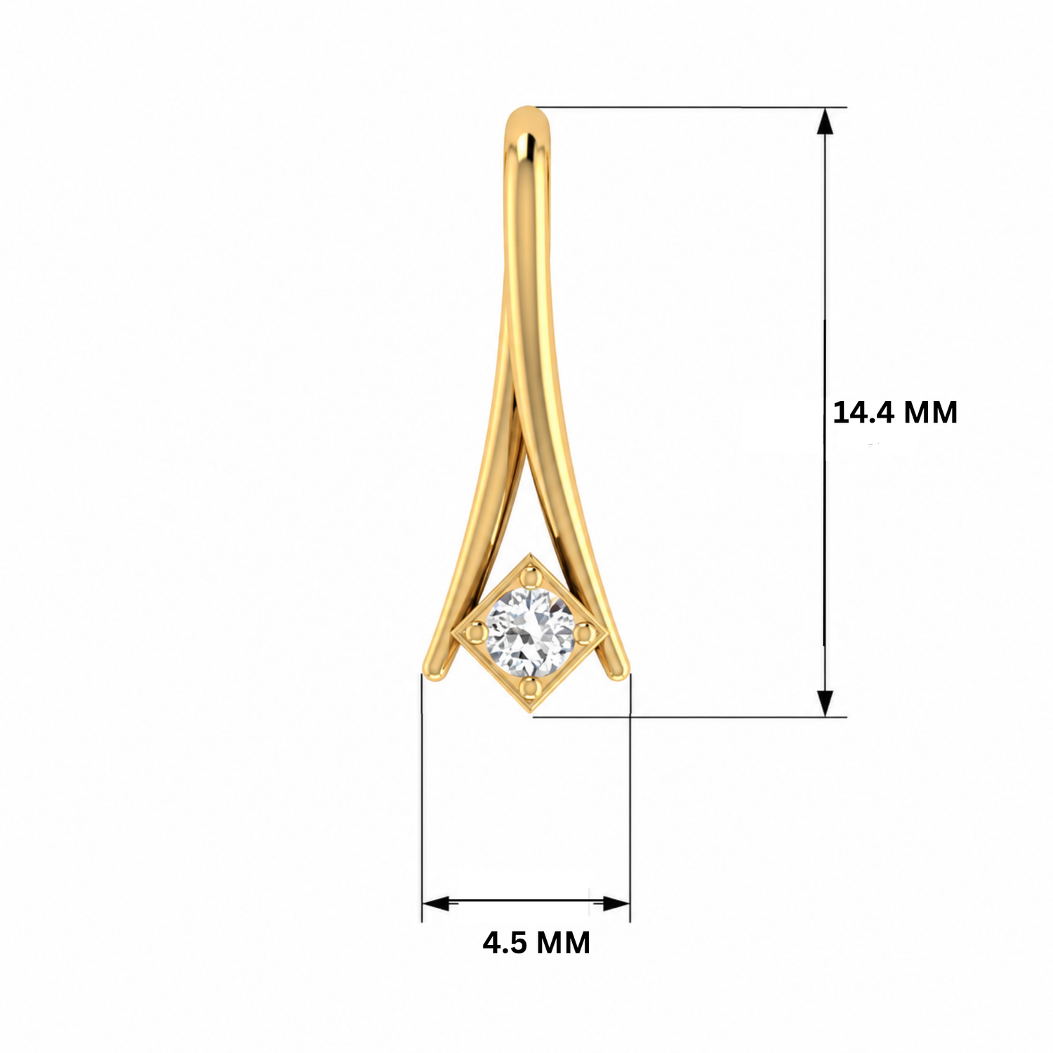 Regal Peak Gold Plated Lab Grown Diamond Pendant