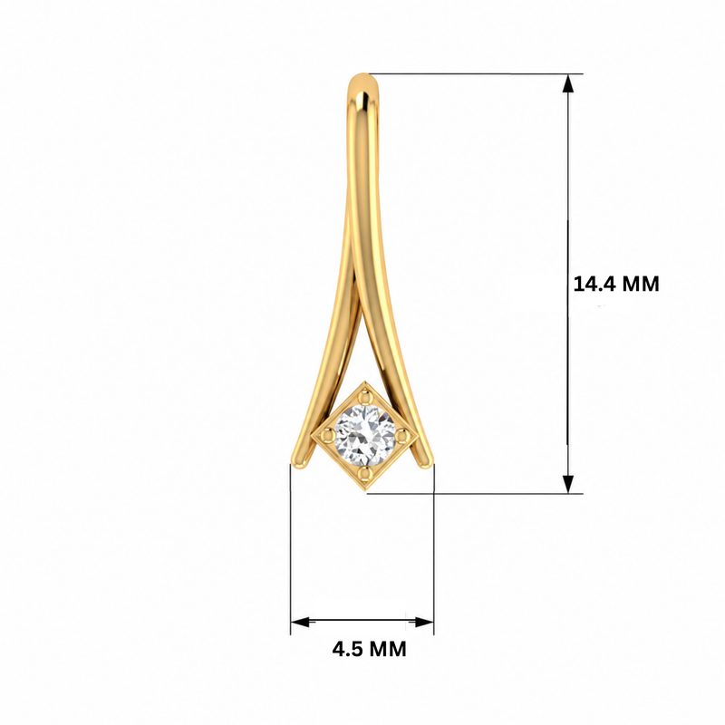 Regal Peak Gold Plated Lab Grown Diamond Pendant