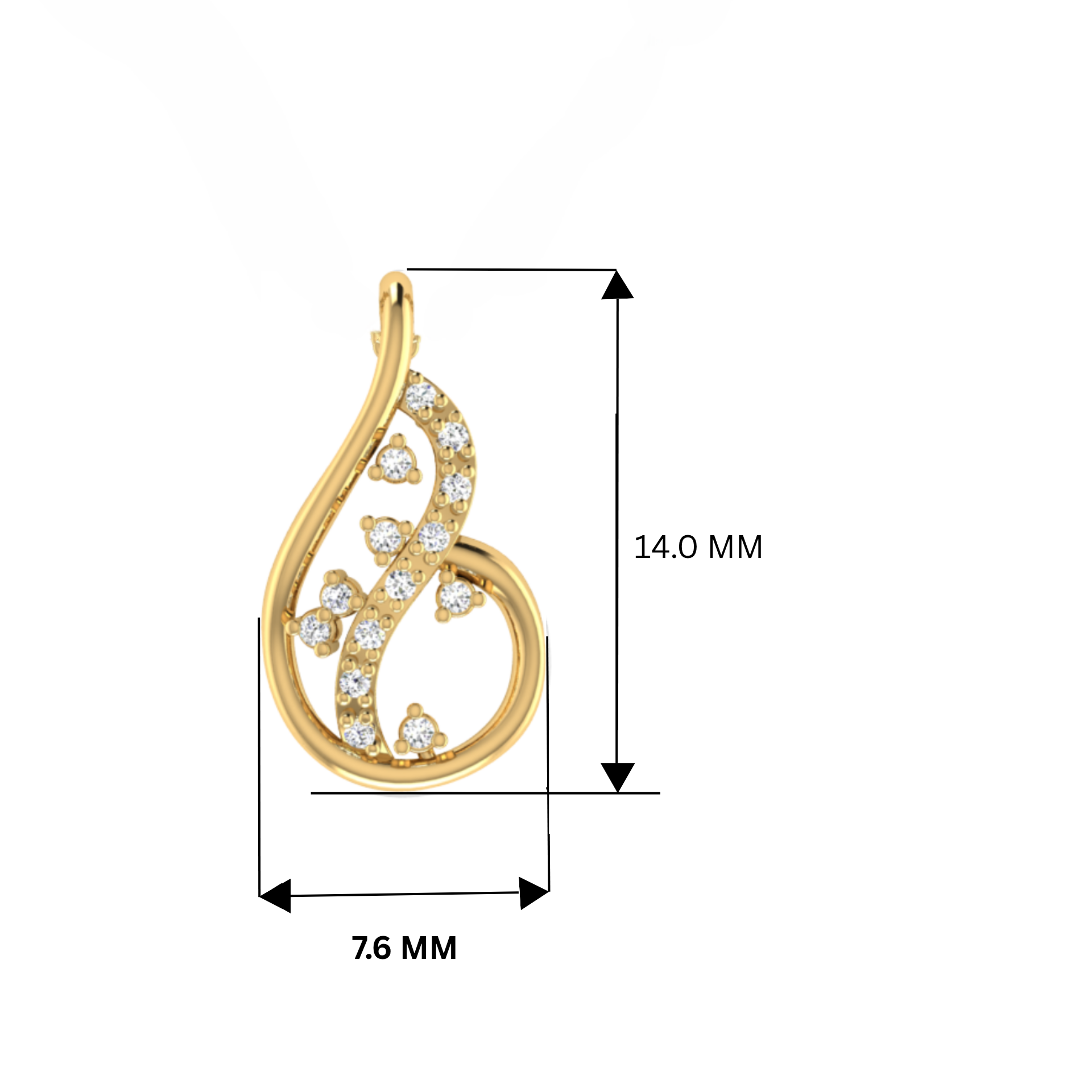 Gardenia Gilded Gold Plated Lab Grown Diamond Pendant