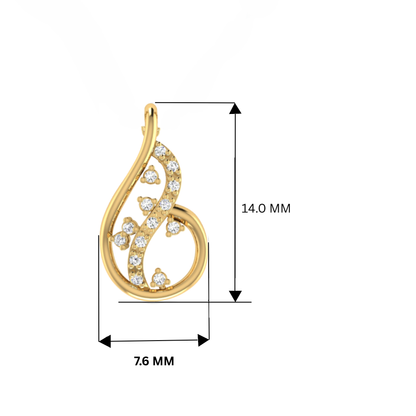 Gardenia Gilded Gold Plated Lab Grown Diamond Pendant