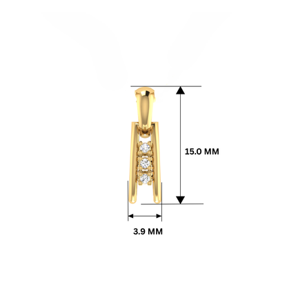 Orion Spire Gold Plated Lab Grown Diamond Pendant