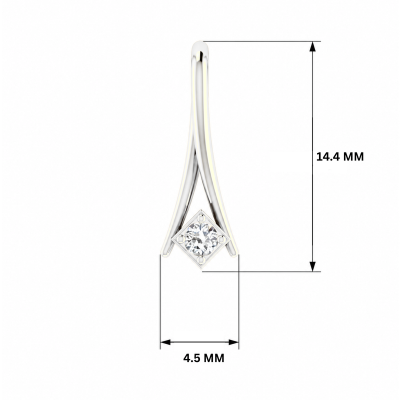 Karys Prism Platinum Plated Lab Grown Diamond Pendant